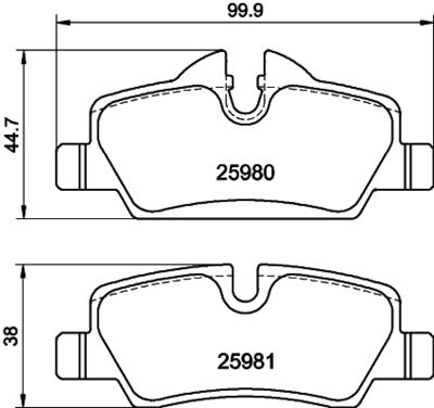 Brake Pad Set, disc brake HELLA PAGID 8DB 355 021-481