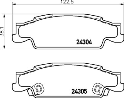 Brake Pad Set, disc brake HELLA PAGID 8DB 355 021-581