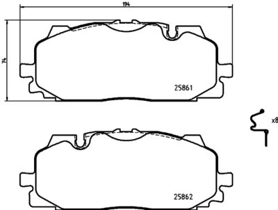 Brake Pad Set, disc brake HELLA PAGID 8DB 355 021-641