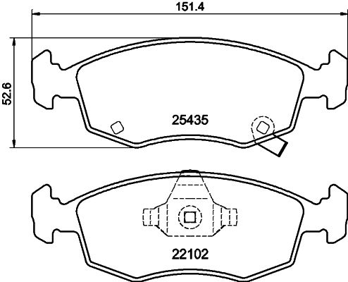 HELLA PAGID 8DB 355 021-751 Brake Pad Set, disc brake