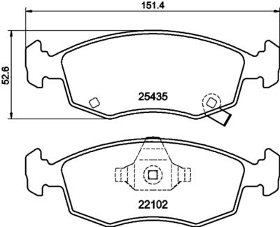 Brake Pad Set, disc brake HELLA PAGID 8DB 355 021-751