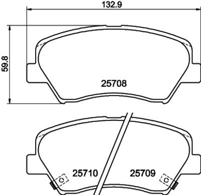 Brake Pad Set, disc brake HELLA PAGID 8DB 355 021-781