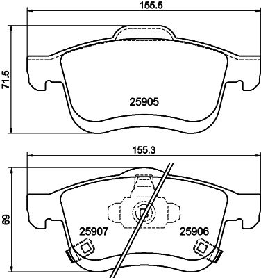 HELLA PAGID 8DB 355 021-801 Brake Pad Set, disc brake