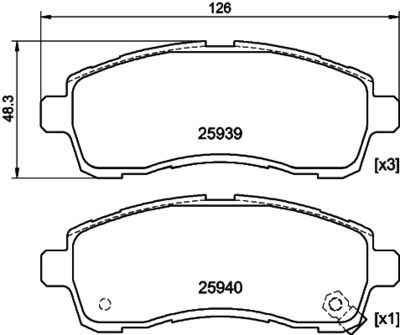 Brake Pad Set, disc brake HELLA PAGID 8DB 355 021-871
