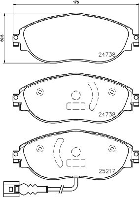 HELLA PAGID 8DB 355 021-971 Brake Pad Set, disc brake
