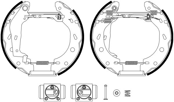 HELLA PAGID 8DB 355 022-351 Brake Shoe Set