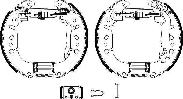 HELLA PAGID 8DB 355 022-451 Brake Shoe Set
