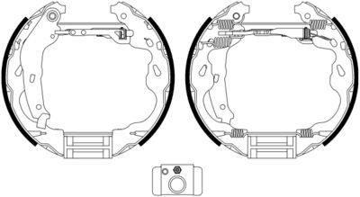 Brake Shoe Set HELLA PAGID 8DB 355 022-471