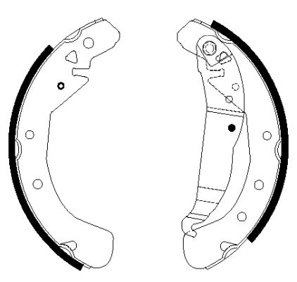 HELLA PAGID 8DB 355 022-491 Brake Shoe Set