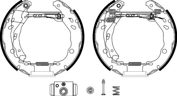 HELLA PAGID 8DB 355 022-521 Brake Shoe Set