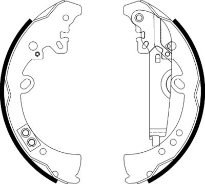 Brake Shoe Set HELLA PAGID 8DB 355 022-591