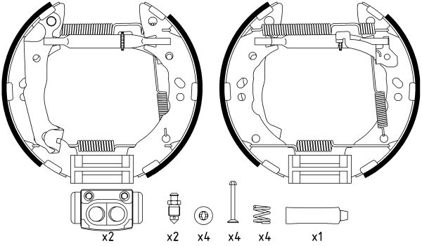 HELLA PAGID 8DB 355 022-631 Brake Shoe Set