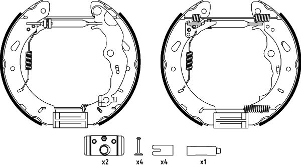 HELLA PAGID 8DB 355 022-861 Brake Shoe Set