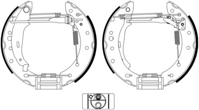 Brake Shoe Set HELLA PAGID 8DB 355 022-901