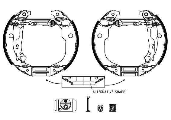 HELLA PAGID 8DB 355 022-951 Brake Shoe Set
