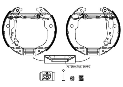 Brake Shoe Set HELLA PAGID 8DB 355 022-951