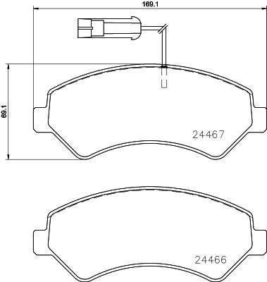 HELLA PAGID 8DB 355 023-011 Brake Pad Set, disc brake