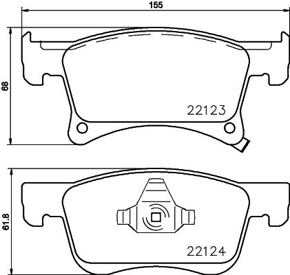 HELLA PAGID 8DB 355 023-021 Brake Pad Set, disc brake