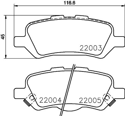 HELLA PAGID 8DB 355 023-051 Brake Pad Set, disc brake