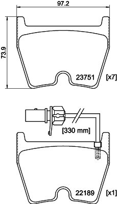 HELLA PAGID 8DB 355 023-081 Brake Pad Set, disc brake