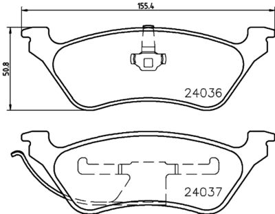 Brake Pad Set, disc brake HELLA PAGID 8DB 355 023-111