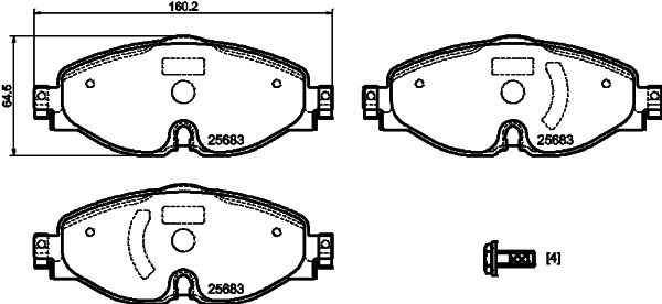 HELLA PAGID 8DB 355 023-171 Brake Pad Set, disc brake