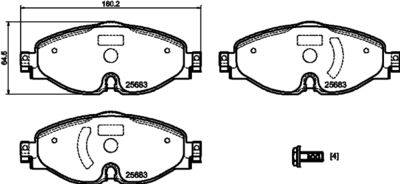 Brake Pad Set, disc brake HELLA PAGID 8DB 355 023-171