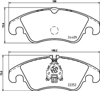 Brake Pad Set, disc brake HELLA PAGID 8DB 355 023-221
