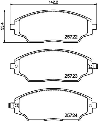 HELLA PAGID 8DB 355 023-241 Brake Pad Set, disc brake