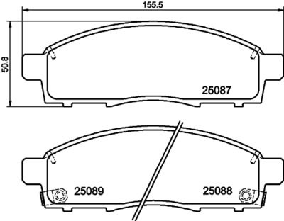 Brake Pad Set, disc brake HELLA PAGID 8DB 355 023-401