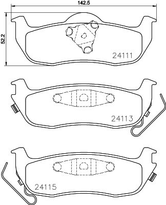 HELLA PAGID 8DB 355 024-681 Brake Pad Set, disc brake
