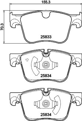 Brake Pad Set, disc brake HELLA PAGID 8DB 355 024-751