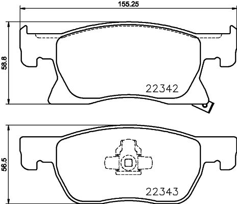 HELLA PAGID 8DB 355 024-771 Brake Pad Set, disc brake