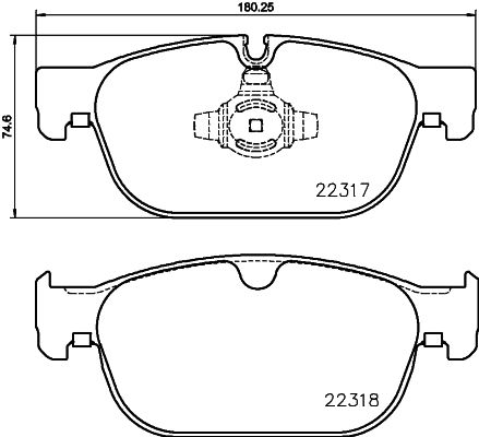 HELLA PAGID 8DB 355 024-801 Brake Pad Set, disc brake