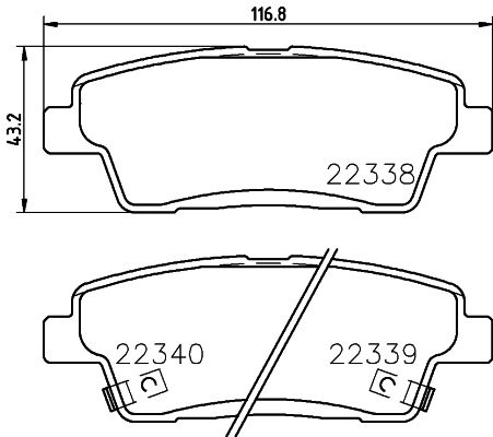HELLA PAGID 8DB 355 024-841 Brake Pad Set, disc brake