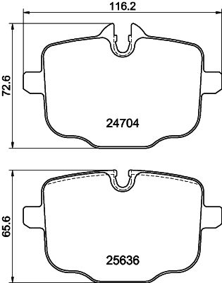 Brake Pad Set, disc brake HELLA PAGID 8DB 355 024-921