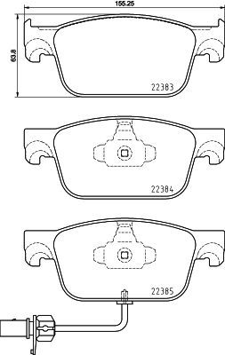 HELLA PAGID 8DB 355 024-951 Brake Pad Set, disc brake