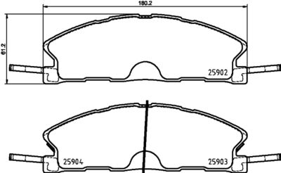 Brake Pad Set, disc brake HELLA PAGID 8DB 355 025-071