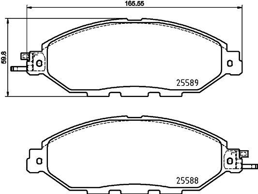 HELLA PAGID 8DB 355 025-101 Brake Pad Set, disc brake