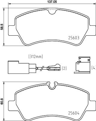 Brake Pad Set, disc brake HELLA PAGID 8DB 355 025-161