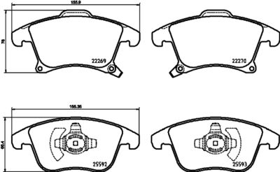 Brake Pad Set, disc brake HELLA PAGID 8DB 355 025-201