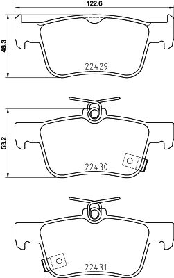 HELLA PAGID 8DB 355 025-251 Brake Pad Set, disc brake