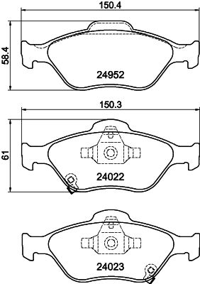 HELLA PAGID 8DB 355 025-321 Brake Pad Set, disc brake