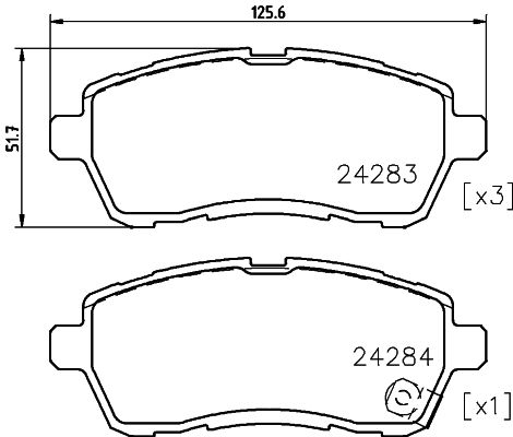HELLA PAGID 8DB 355 025-501 Brake Pad Set, disc brake