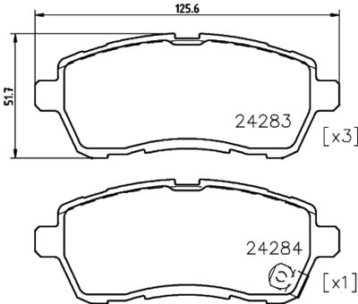 Brake Pad Set, disc brake HELLA PAGID 8DB 355 025-501