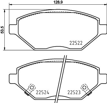 HELLA PAGID 8DB 355 025-521 Brake Pad Set, disc brake