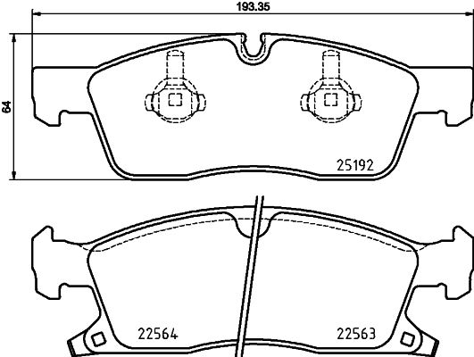 HELLA PAGID 8DB 355 025-541 Brake Pad Set, disc brake
