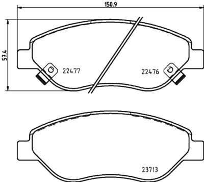 Brake Pad Set, disc brake HELLA PAGID 8DB 355 025-631