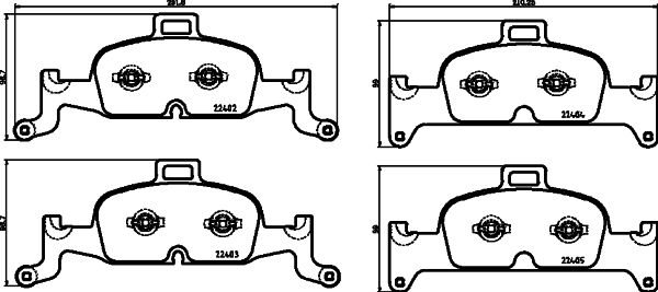 HELLA PAGID 8DB 355 025-811 Brake Pad Set, disc brake