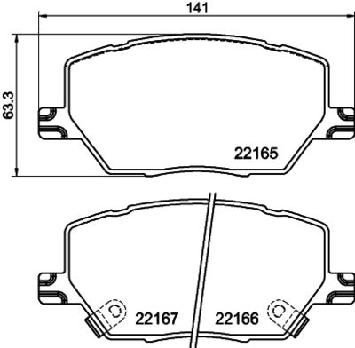 Brake Pad Set, disc brake HELLA PAGID 8DB 355 025-901